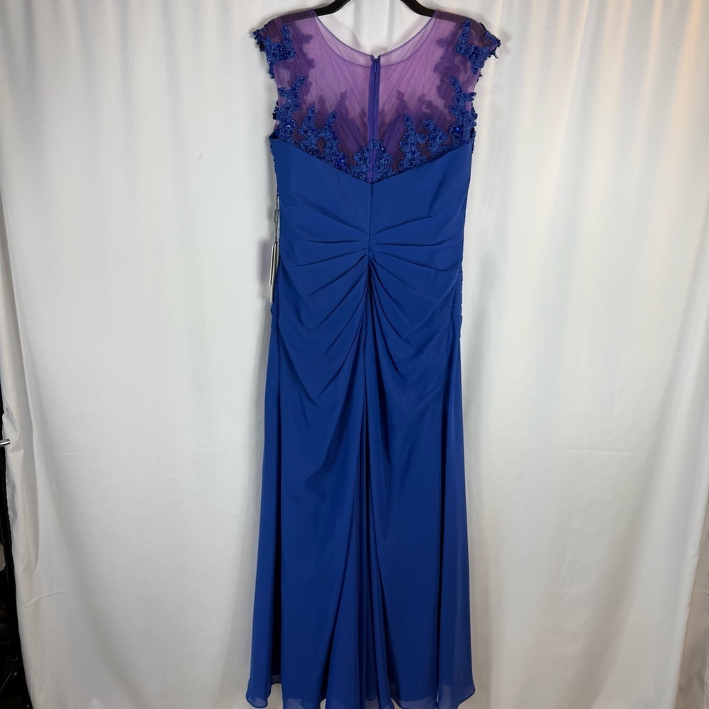 JJ’S house Royal Blue A-Line Sequins Chiffon maxi Dress Size:XL - Picture 11 of 16